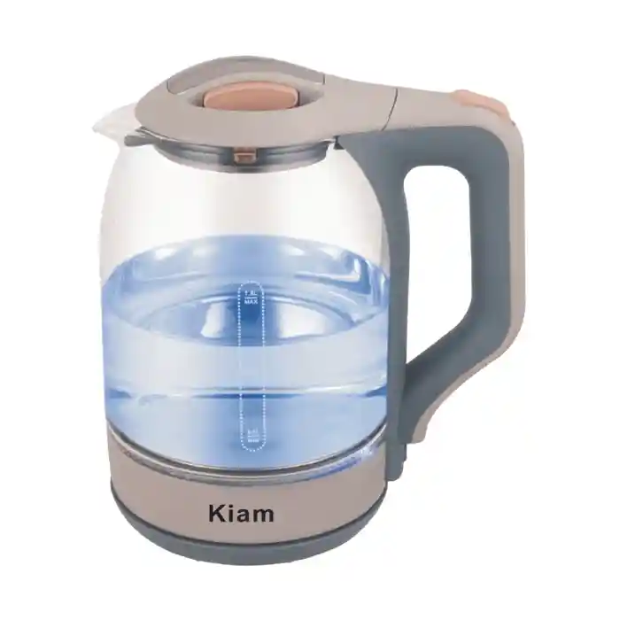 Kiam BL-002 Transparent Electric Kettle 1.8L Automatically Turns Off Over Heat Protection